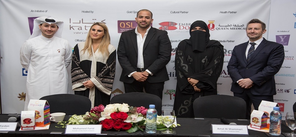 The Youth Company and partners at a Run The World press event.